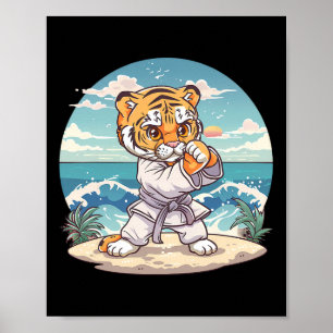 Süße Karate Tiger Kickboxen Taekwondo Jiu-Jitsu T Poster