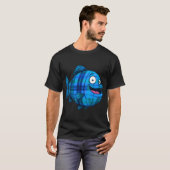 Süße Karierte Fische T-Shirt (Vorne ganz)