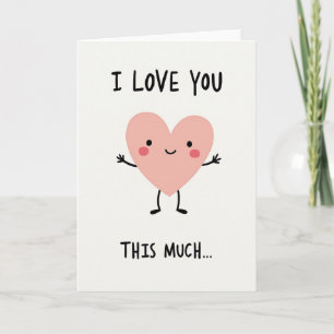 Süße Karte: Ich liebe dich so sehr Karte
