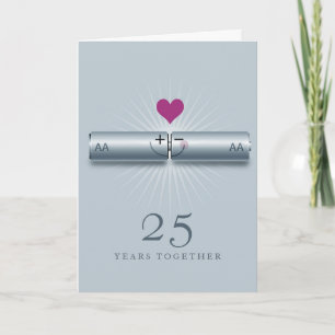 Süße Karte zum 25. Hochzeitstag