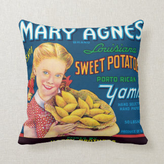 Süße Kartoffel-Vintager Aufkleber Marys Agnes Kissen