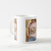 Süße Kätzchen Blumen Grafik Mädchen Tasse (Vorderseite Links)