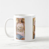 Süße Kätzchen Blumen Grafik Mädchen Tasse (Links)