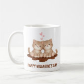 Süße Kätzchen Frohen Valentinstag Tasse Katzenlieb (Links)
