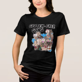 Süße Kätzchen Glutenfreie Bande Tri-Blend Shirt