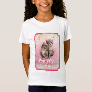 Süße Kätzchen in den Tiaras und im rosa funkeln T-Shirt