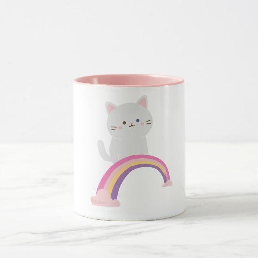 Süße Kätzchen Katze Kaffeetasse (Zentrum)