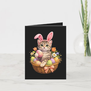 Süße Kätzchen Liebhaber Frohe Ostern Katze Feiertagskarte