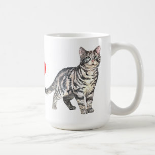 Süße Kätzchen Tabby Tiger Verrückte Katzenlady Kit Kaffeetasse