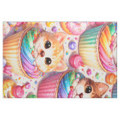 Süße Kätzchen und Cupcakes, Stoff Regenbogen süß t (Fat Quarter (45,7 x 55,9 cm))