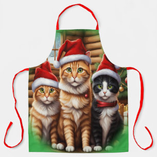 Süße Kätzchen Weihnachten Schürze