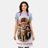 Süße Kätzchen Weihnachten Schürze (Getragen)