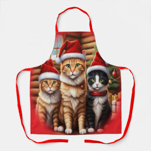 Süße Kätzchen Weihnachten Schürze