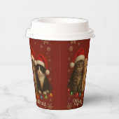 Süße Kätzchen Weihnachts-Tasse. Pappbecher (Rechts)