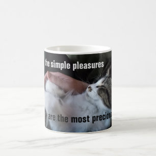 Süße Kätzchen-Zitate Einfache Freuden Sehr Kostbar Kaffeetasse