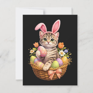 Süße Kätzchenliebhaber Frohe Ostern Katze Ankündigung