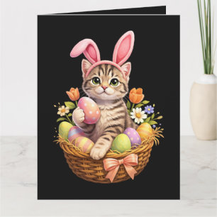 Süße Kätzchenliebhaber Frohe Ostern Katze Dankeskarte