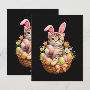 Süße Kätzchenliebhaber Frohe Ostern Katze Feiertagskarte