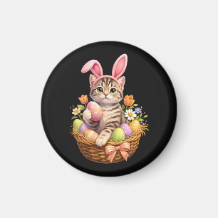 Süße Kätzchenliebhaber Frohe Ostern Katze Magnet