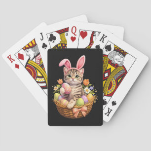 Süße Kätzchenliebhaber Frohe Ostern Katze Spielkarten