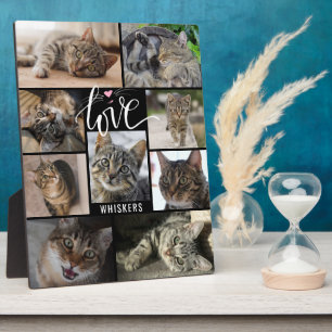 Süße Katze 9 Fotocollage LIEBE Name Fotoplatte