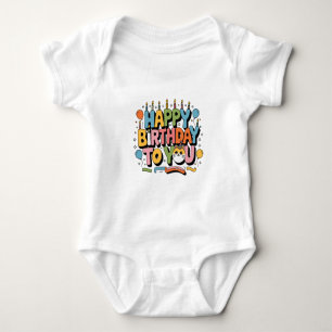 Süße Katze Alles Gute zum Geburtstag Baby Strampler