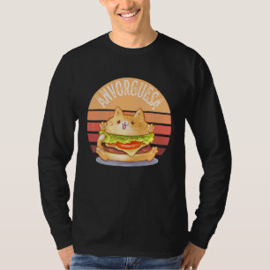 Süße Katze Anvorguesa Meme Burger Hamburger Kitty T-Shirt