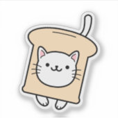 Süße Katze Anziehen Aufkleber (Vorderseite)