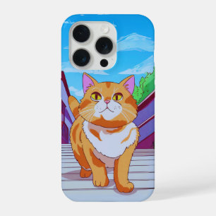 Süße Katze auf einem Abenteuer iPhone 15 Pro Hülle