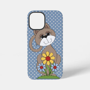 süße Katze auf Punkten iPhone 12 Mini Hülle