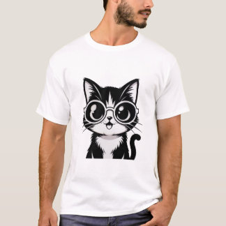 Süße Katze B & W T-Shirt