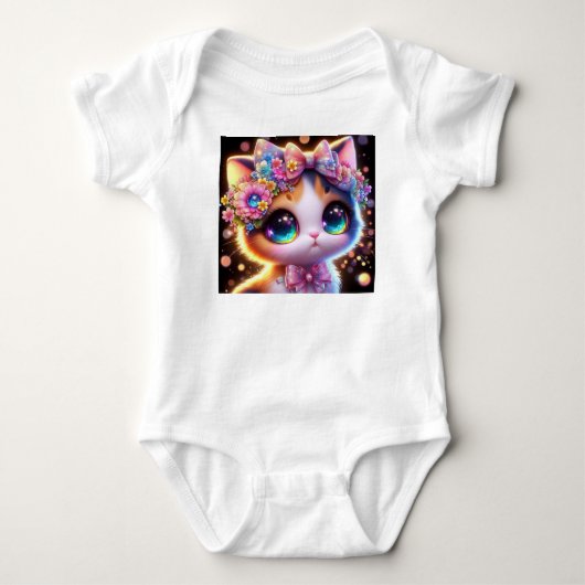 Süße Katze Baby Strampler (Vorderseite)