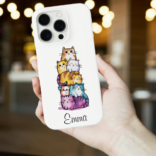 Süße Katze Buntes Aquarell Lustiges Tier Benutzerd iPhone 16 Pro Hülle