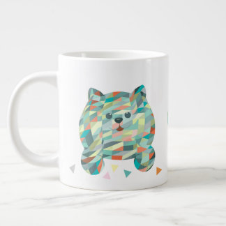 Süße Katze Dreieckig Vintage Jumbo-Tasse