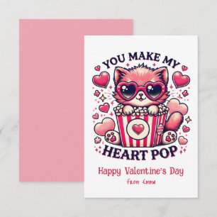 Süße Katze, du lässt mein Herz hüpfen Klassenzimme Mitteilungskarte