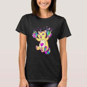Süße Katze Einhorn Uni Katze Bunte Katze T-Shirt