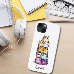 Süße Katze Farbige Aquarellmalerei Lustiges Tier B Case-Mate iPhone Hülle