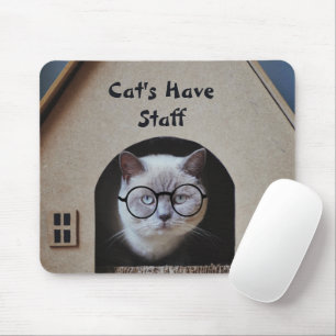 Süße Katze Foto Katzen Haben Personal Zitat Lustig Mousepad