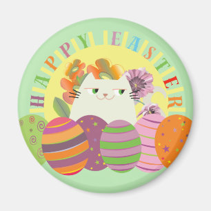 Süße Katze Frohe Ostern Magnet Frühjahrsdekoration