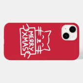Süße Katze Frohe Weihnachten Case-Mate iPhone Hülle (Rückseite (Horizontal))