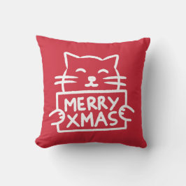 Süße Katze Frohe Weihnachten Kissen
