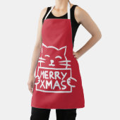Süße Katze Frohe Weihnachten Schürze (InSitu)
