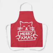 Süße Katze Frohe Weihnachten Schürze (Vorderseite)