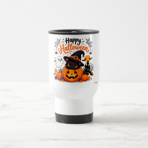 Süße Katze Frohes Halloween Reisebecher