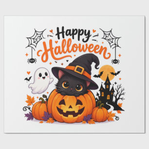 Süße Katze Frohes Halloween Reisebecher - Kawaii H Geschenkpapier