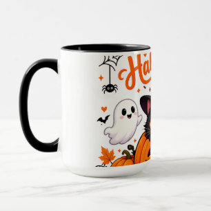 Süße Katze Frohes Halloween Reisebecher - Kawaii H Tasse