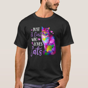 Süße Katze für Kätzchen Bunt T-Shirt