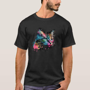 Süße Katze für Kätzchen  Farbige regenbogenfarbene T-Shirt