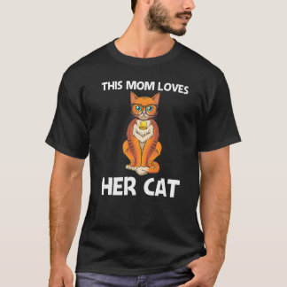 Süße Katze für Mama Mutter Kätzchen Feline Haustie T-Shirt