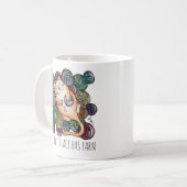 Süße Katze Garn Himmel Strickwolle Stricker Kaffeetasse (Vorderseite Links)